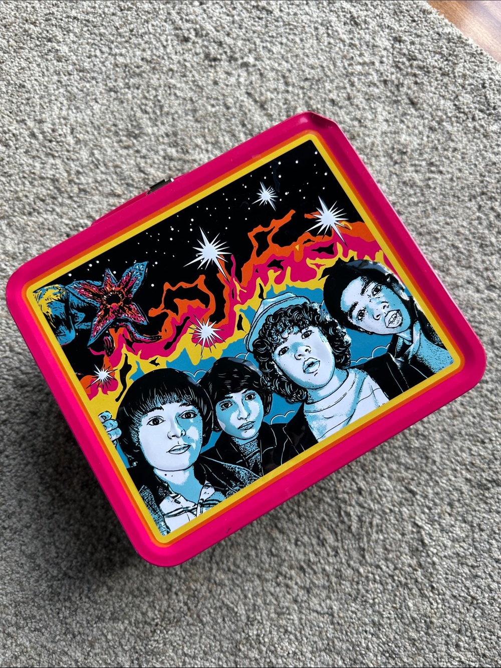 Loungefly Hot Pink Retro Stranger Things Character Lunchbox